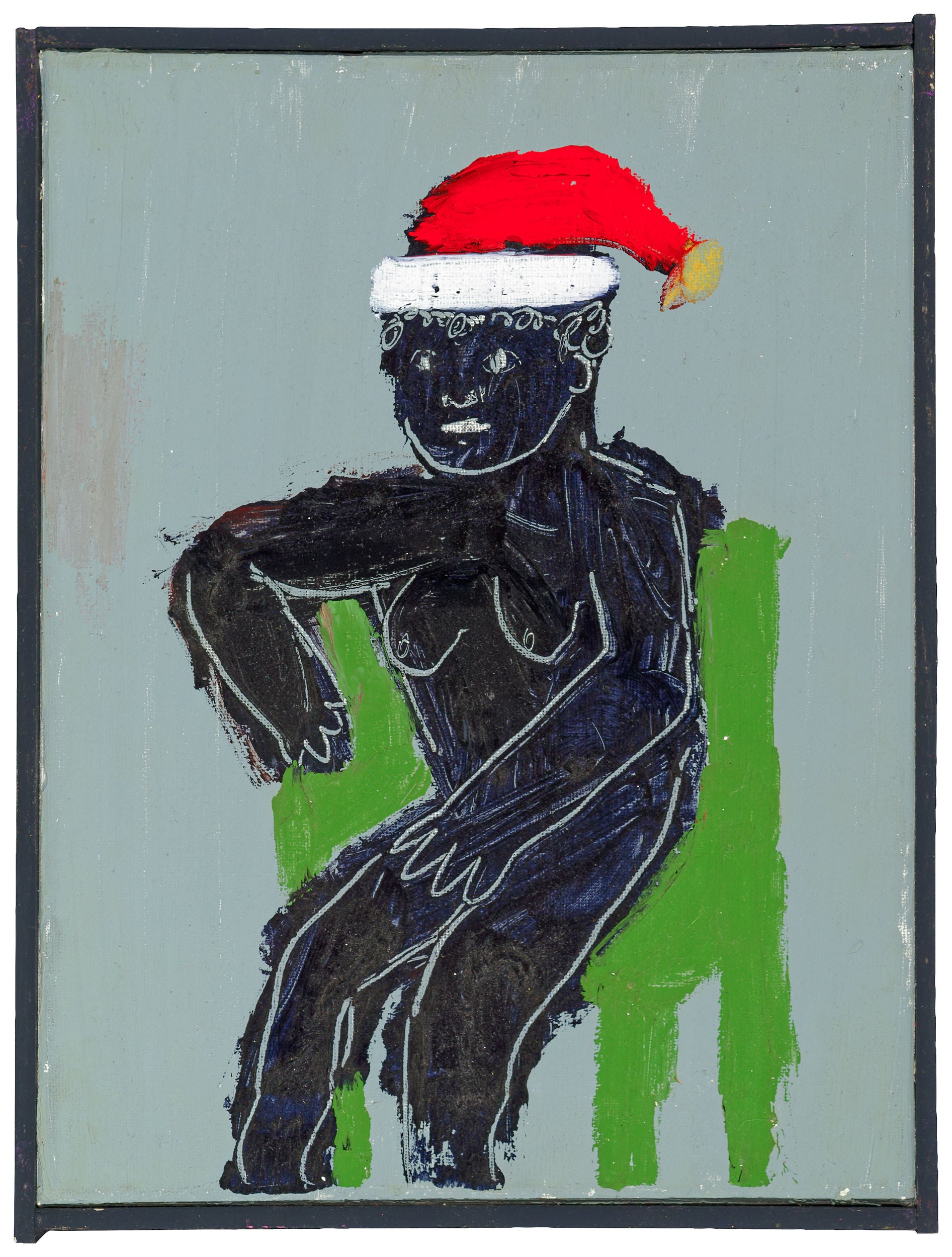 Black Naked Santa